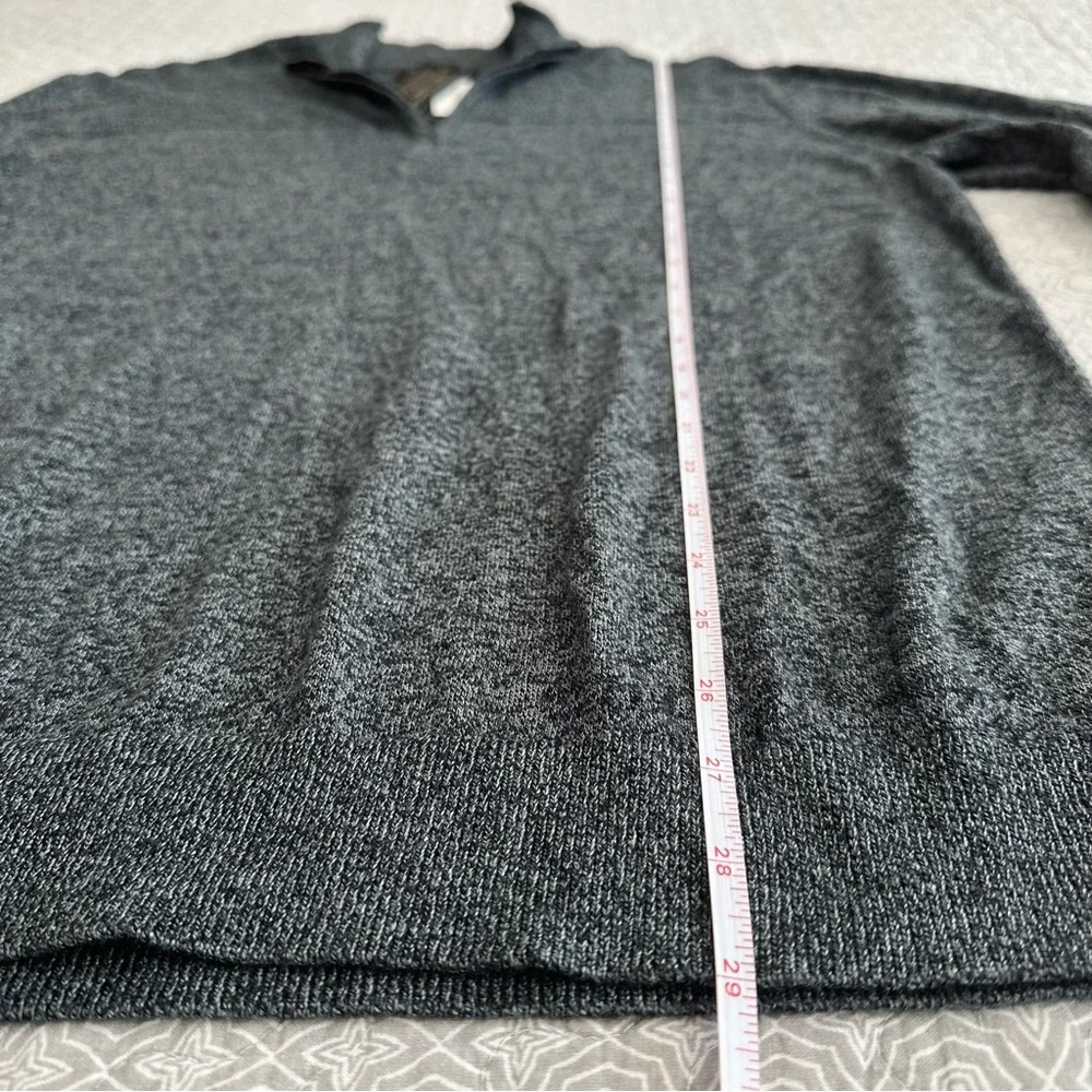 NEW! Banana Republic Men’s Premium Luxe Yarn 1/4 Zip Sweater Charcoal Size L